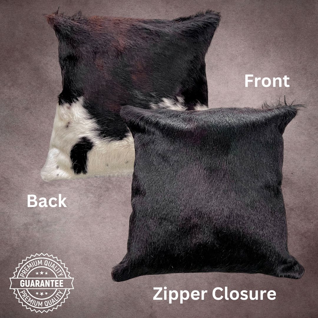 tricolor cowhide pillow