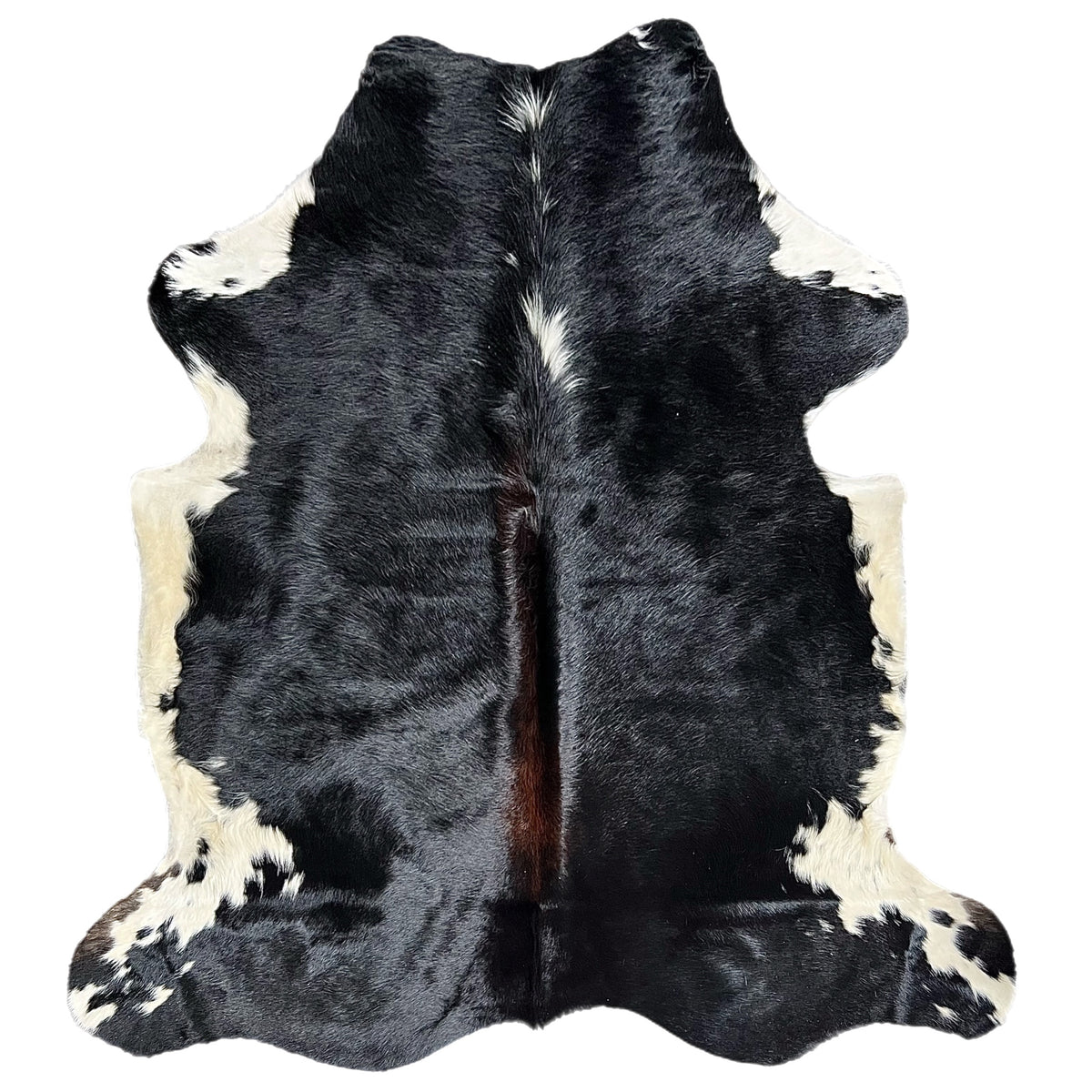 Black and white cowhide rug for sale dallas