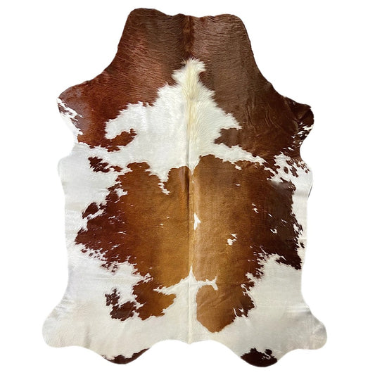 Brown and White cowhide rug for sale