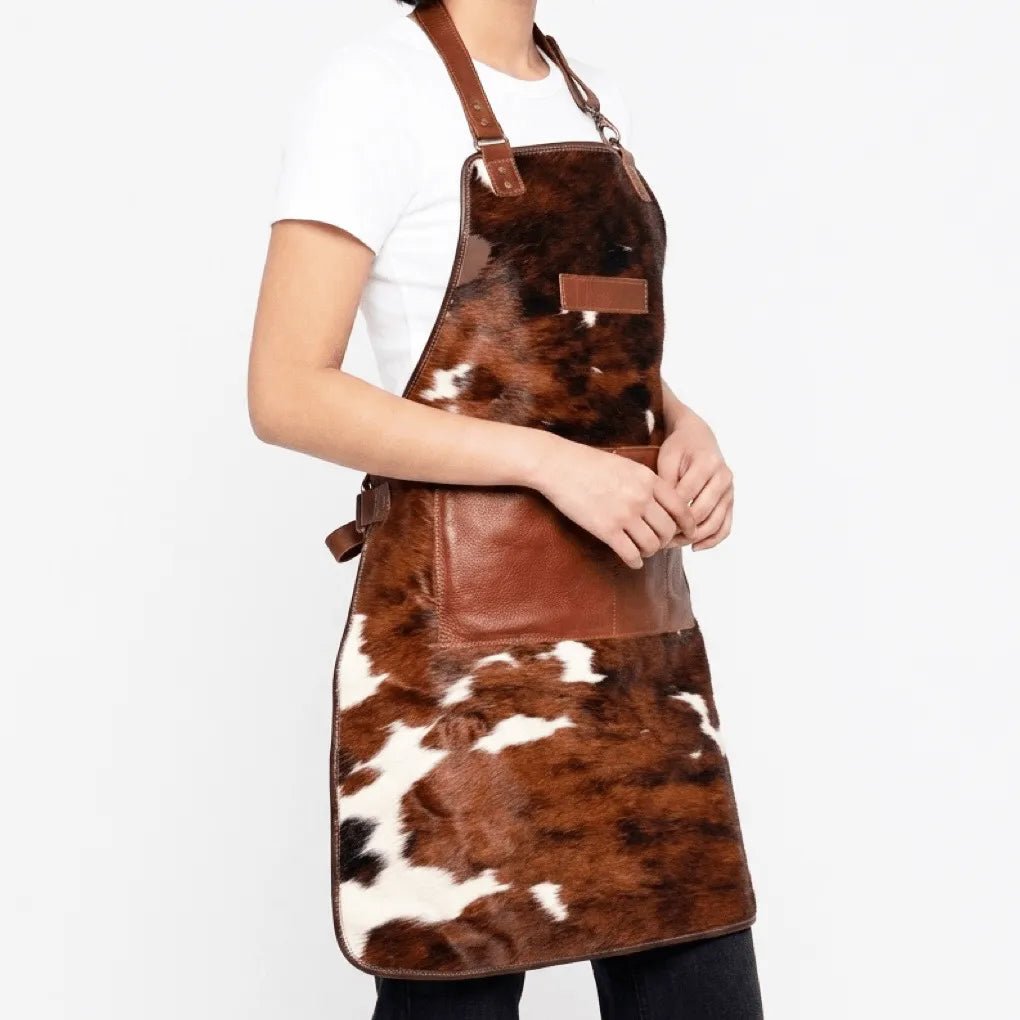 Artistic Genuine Cowhide Leather Apron