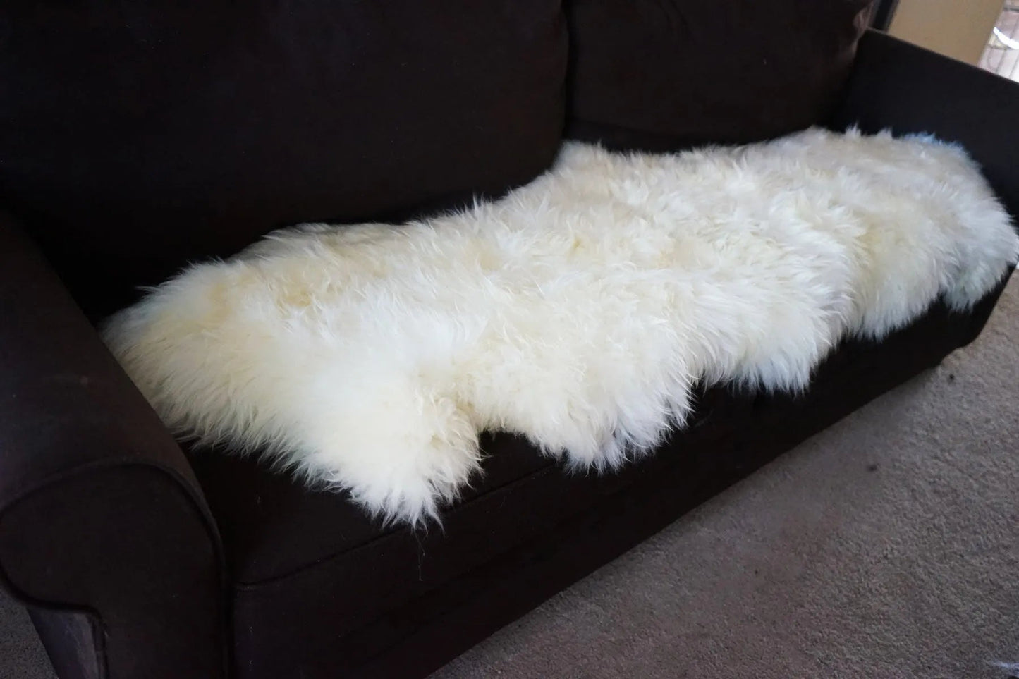 Authentic Australia Sheepskin 100% fur ivory home decoration carpet rug 2.8x6ft