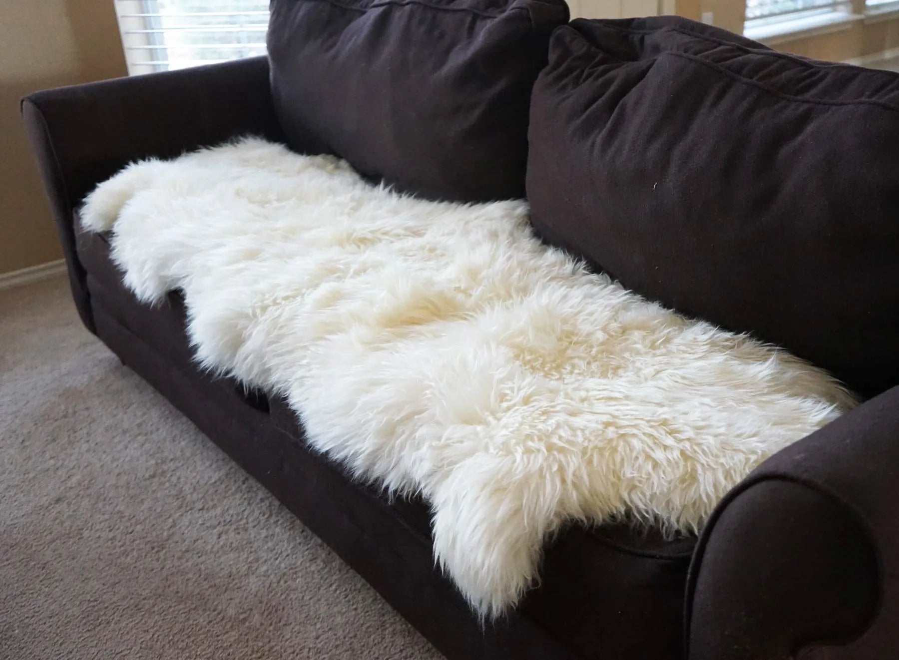 Authentic Australia Sheepskin 100% fur ivory home decoration carpet rug 2.8x6ft