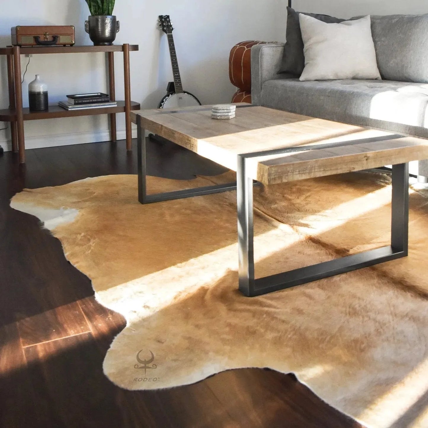 Beige Cowhide Rug