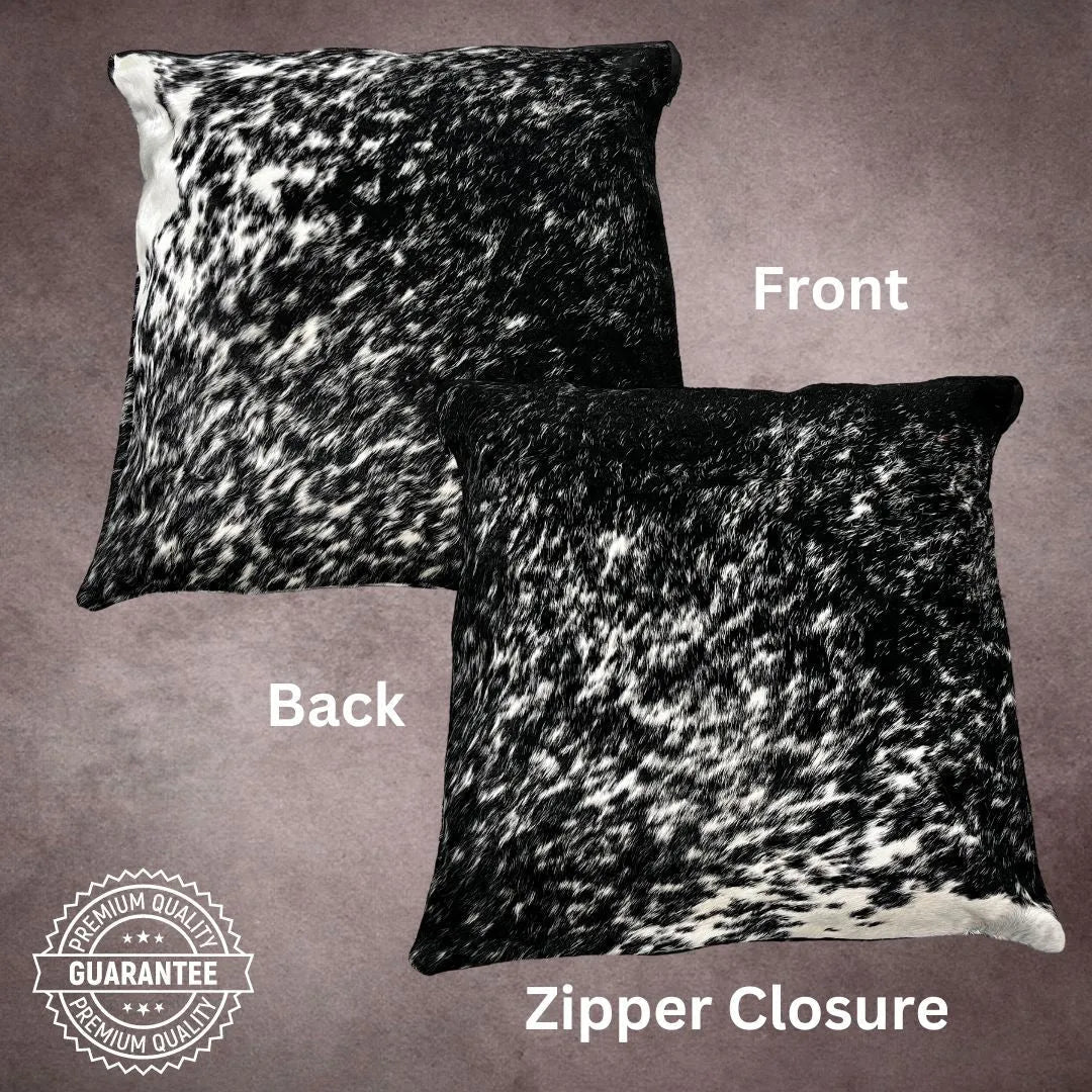 Black and White Cowhide Pillow Cover - PL044