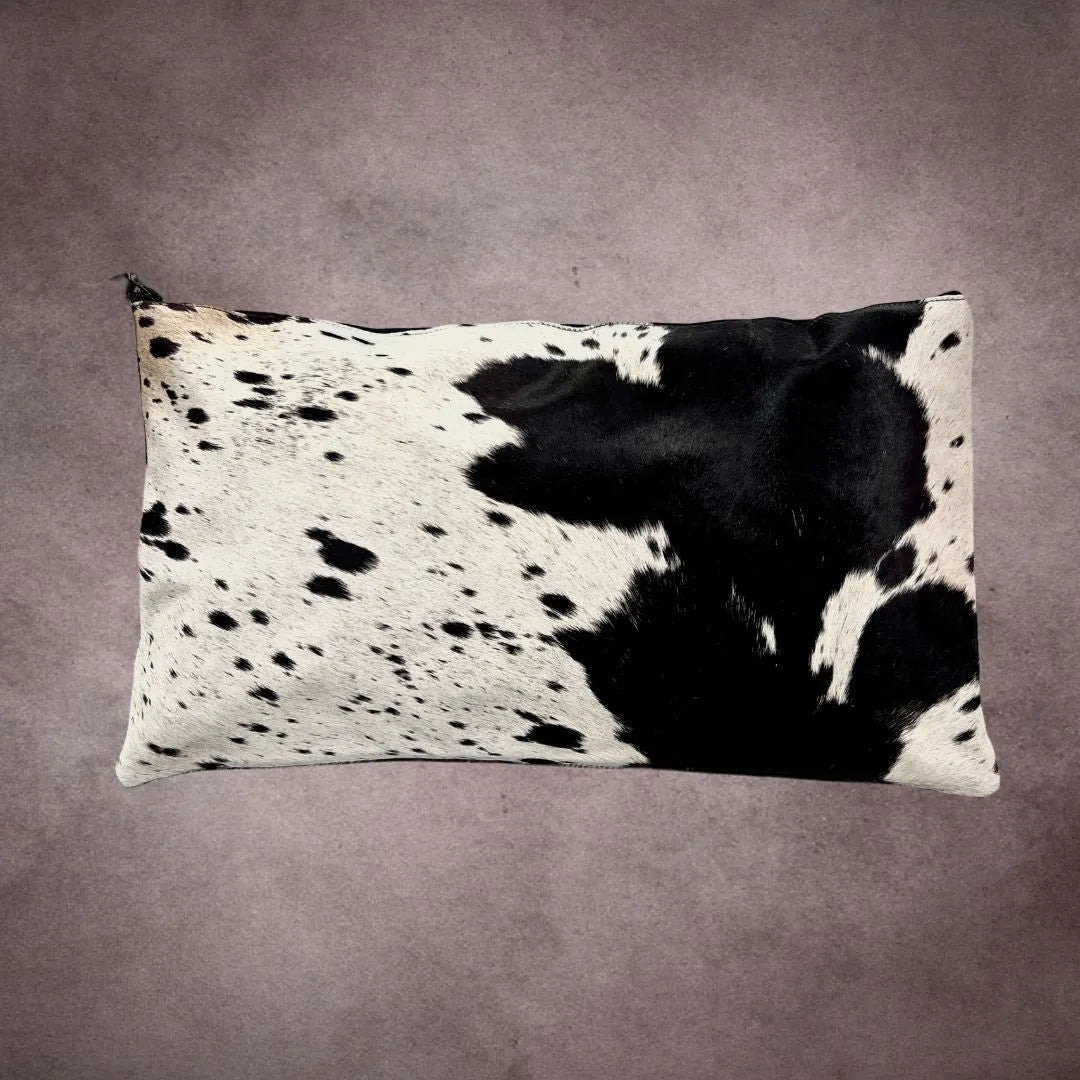 Black and White Cowhide Pillow Cover - PL046