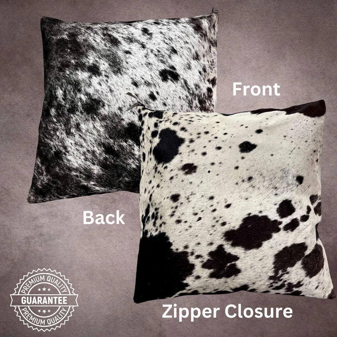 Black and White Cowhide Pillow Cover - PL047