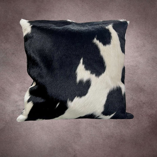 Black and White Cowhide Pillow Cover - PL090 - Rodeo Cowhide Rugs