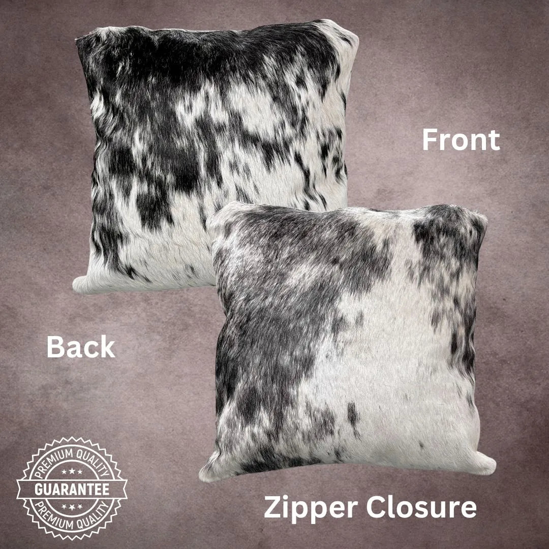 Black and White Cowhide Pillow Cover - PL114