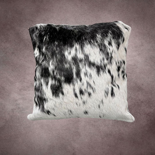 Black and White Cowhide Pillow Cover - PL114 - Rodeo Cowhide Rugs