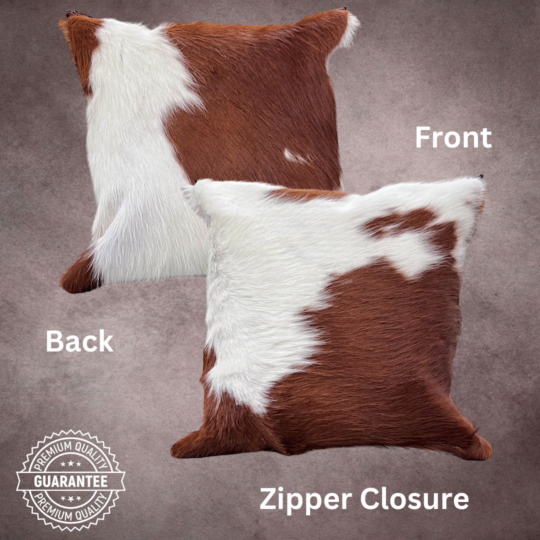 Black and White Cowhide Pillow Cover - PL115 - Rodeo Cowhide Rugs