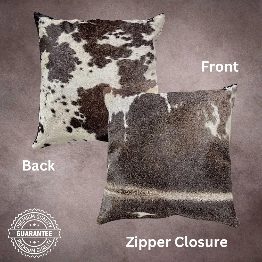 Black and White Cowhide Pillow Cover - PL135