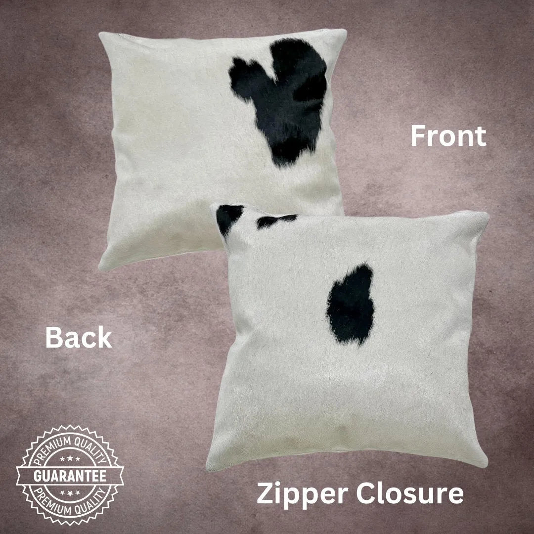 Black and White Cowhide Pillow Cover - PL148