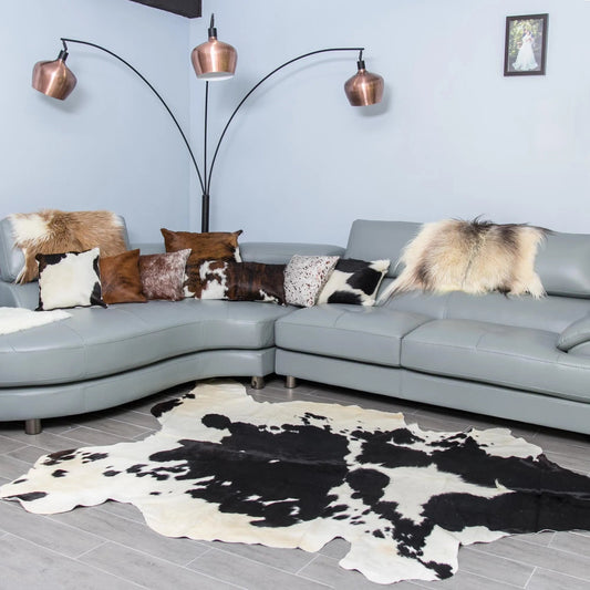 Black and White Cowhide Rug