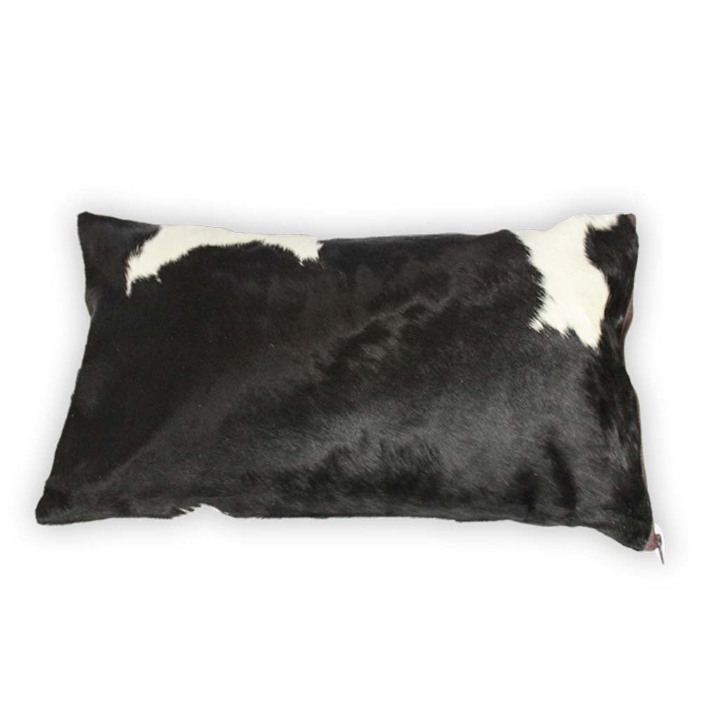 Black and White Traditional Cowhide Large Pillow Case - Rodeo Cowhide Rugs12x20