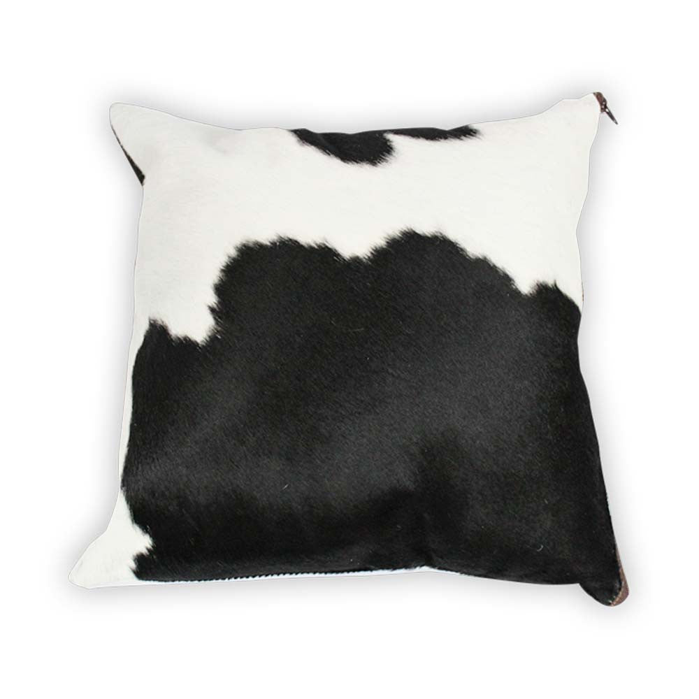 Black and White Traditional Cowhide Large Pillow Case - Rodeo Cowhide Rugs16x16