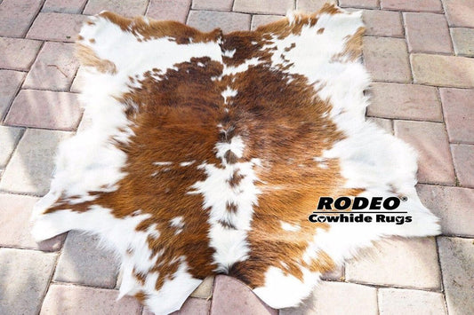 Brown and White Calf Skin - Rodeo Cowhide Rugs