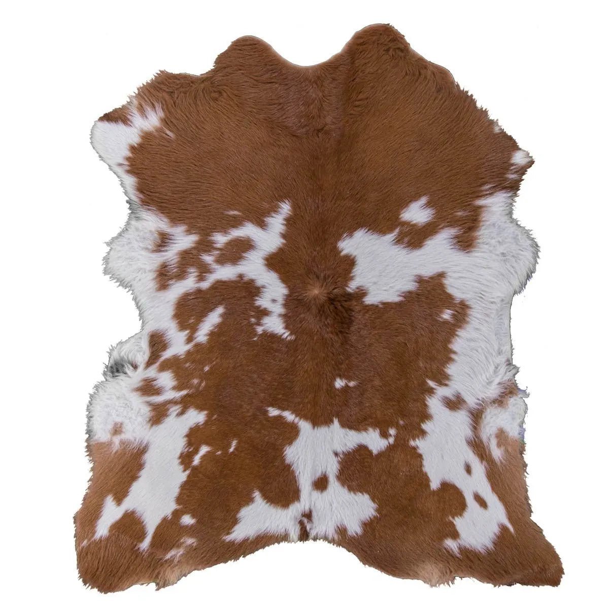 Brown and White Calf Skin Rug