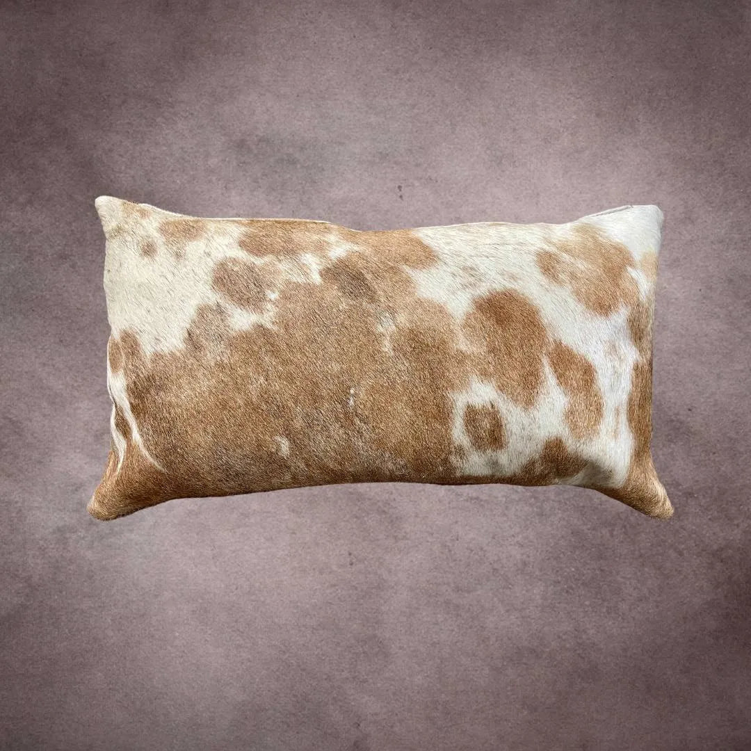 Brown and White Cowhide Pillow Cover - PL 004