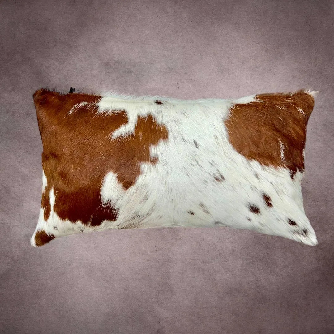 Brown and White Cowhide Pillow Cover - PL008