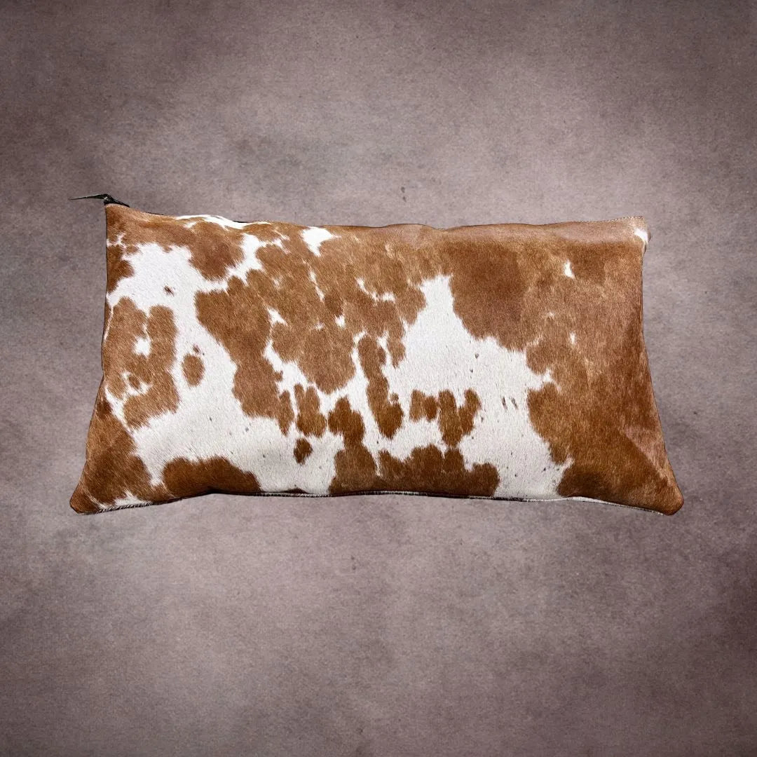 Brown and White Cowhide Pillow Cover - PL041