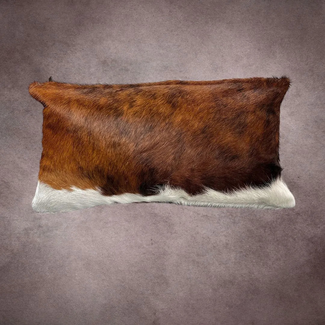 Brown and White Cowhide Pillow Cover - PL051