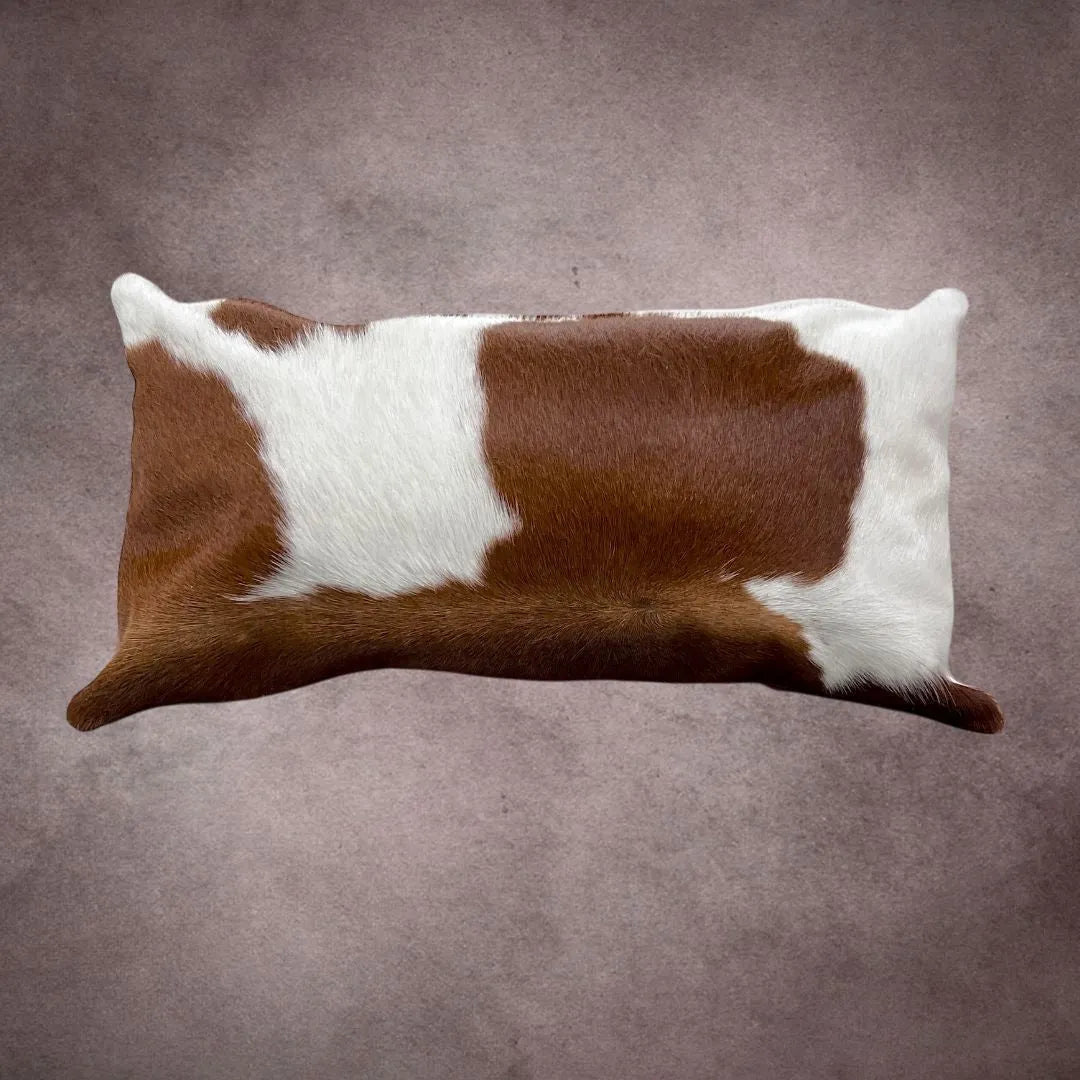 Brown and White Cowhide Pillow Cover - PL072A