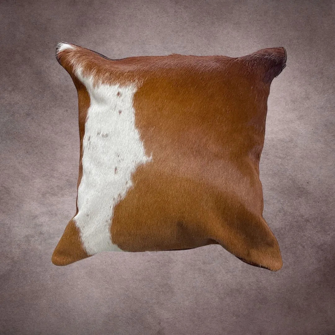 Brown and White Cowhide Pillow Cover - PL089