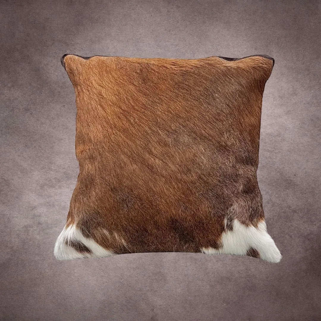 Brown and White Cowhide Pillow Cover - PL096