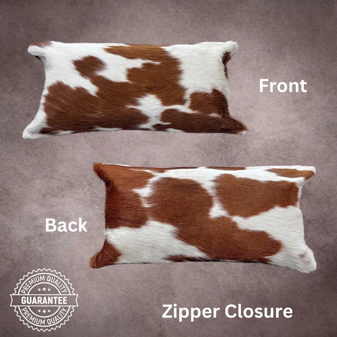 Brown and White Cowhide Pillow Cover - PL103