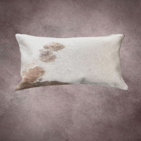 Brown and White Cowhide Pillow Cover - PL111 - Rodeo Cowhide Rugs