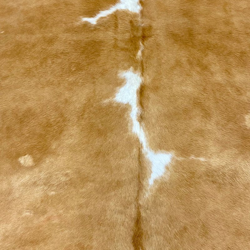 Brown and White Cowhide Rug Size 7x7.4 ft---4668 - Rodeo Cowhide Rugs