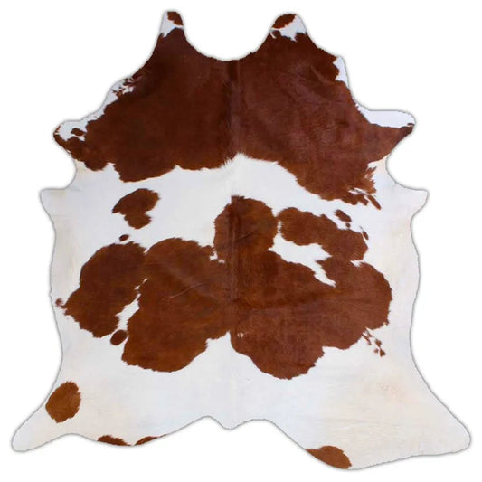 Brown and White Cowhide Rug