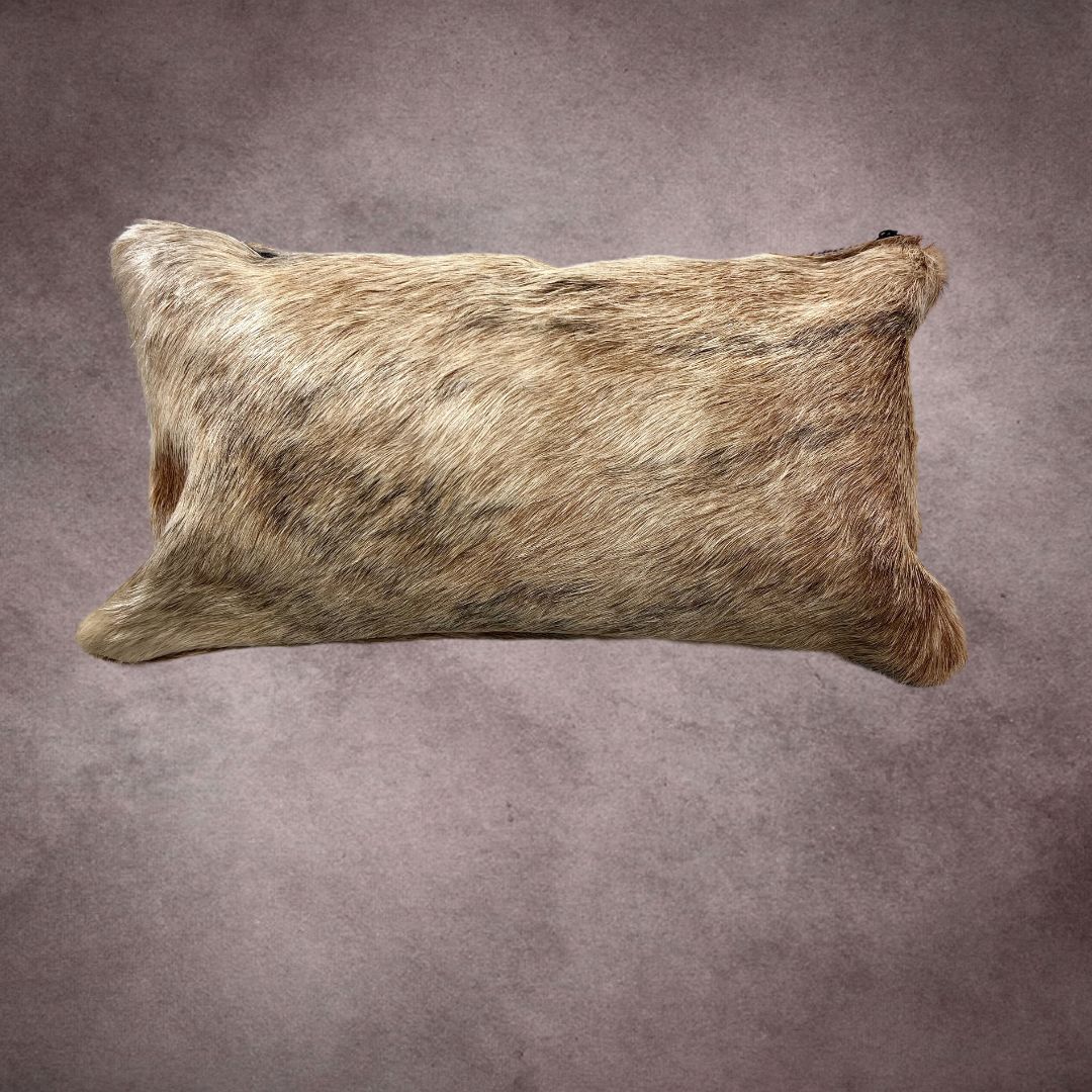 Brown Brindle Cowhide Pillow Cover - PL015 - Rodeo Cowhide Rugs