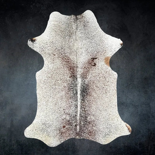 Brown Speckled Cowhide Rug Size 5.10x 6.10 ft - 5300J