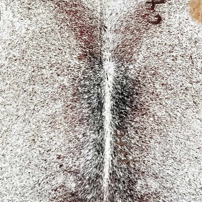 Brown Speckled Cowhide Rug Size 5.10x 6.10 ft - 5300J