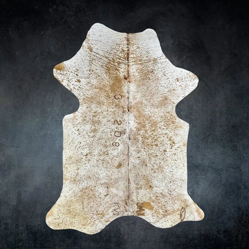 Brown Speckled Cowhide Rug Size 5.7x 6.8 ft - 5301J