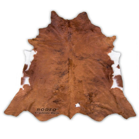 Brown with White Edges Cowhide Rug - Rodeo Cowhide Rugs6X6