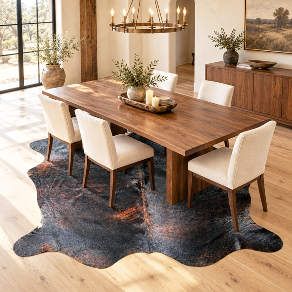 cowhide rug for living room