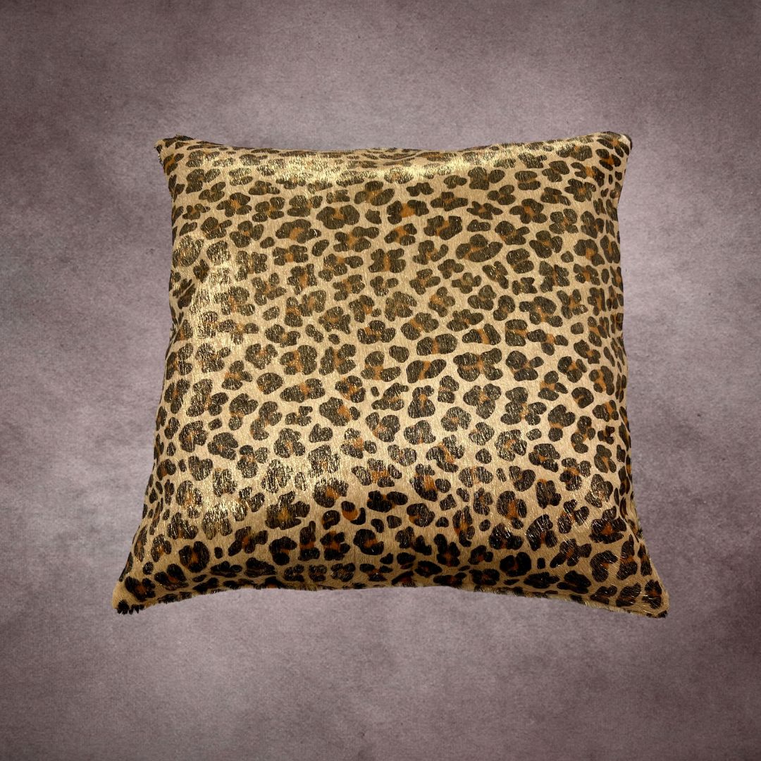 Cheetah Printed Cowhide Pillow Cover - PL033 - Rodeo Cowhide Rugs