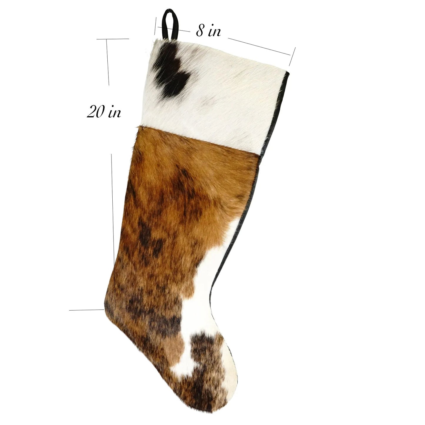 Cowhide Christmas Stocking