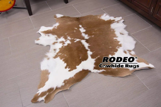 Creamy Caramel Calfskin Rug