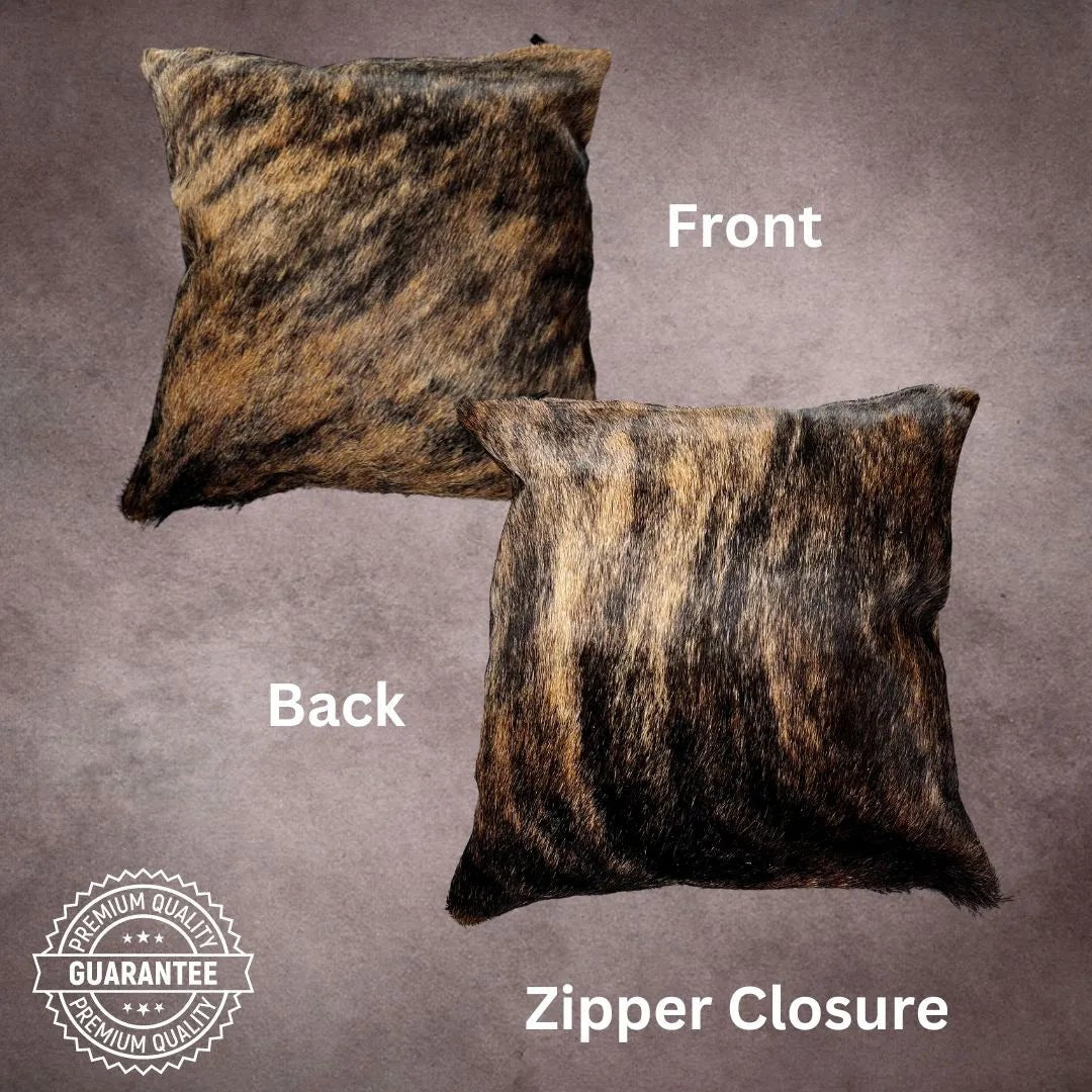 Dark Brindle Cowhide Pillow Cover - PL020