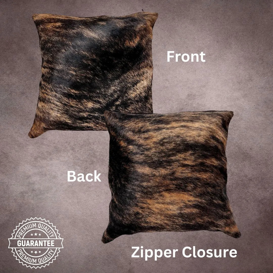 Dark Brindle Cowhide Pillow Cover - PL021