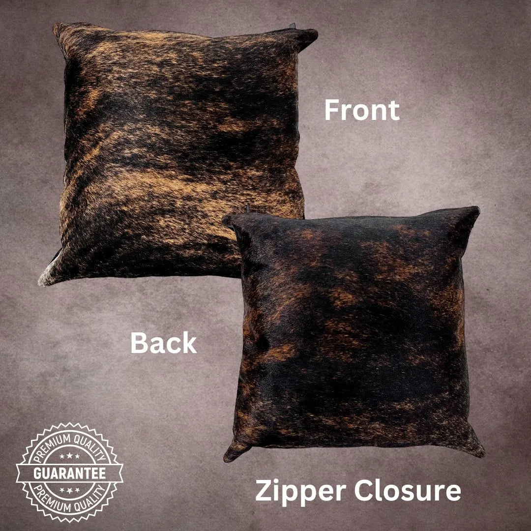 Dark Brindle Cowhide Pillow Cover - PL022