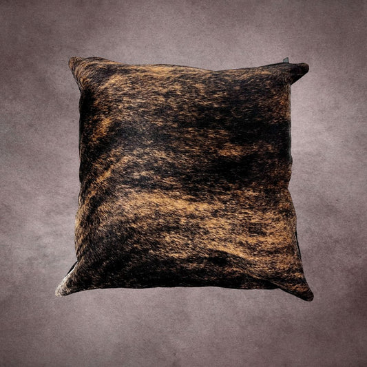 Dark Brindle Cowhide Pillow Cover - PL022 - Rodeo Cowhide Rugs