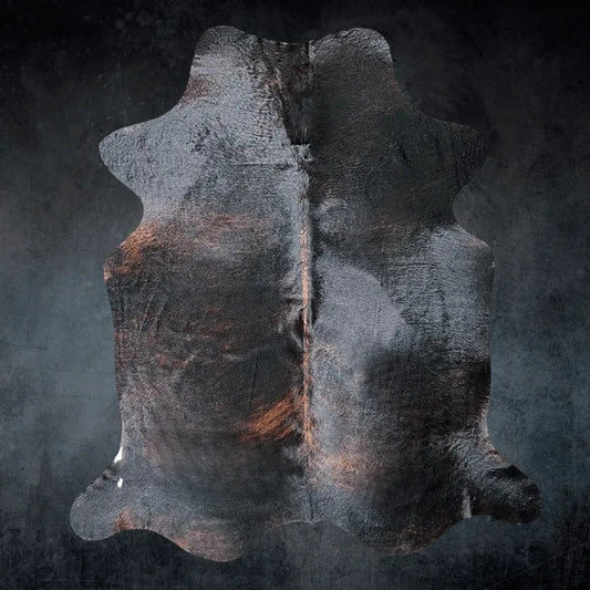 Dark Brindle Cowhide Rug Size 6.2 x 7.3 ft - 5355P