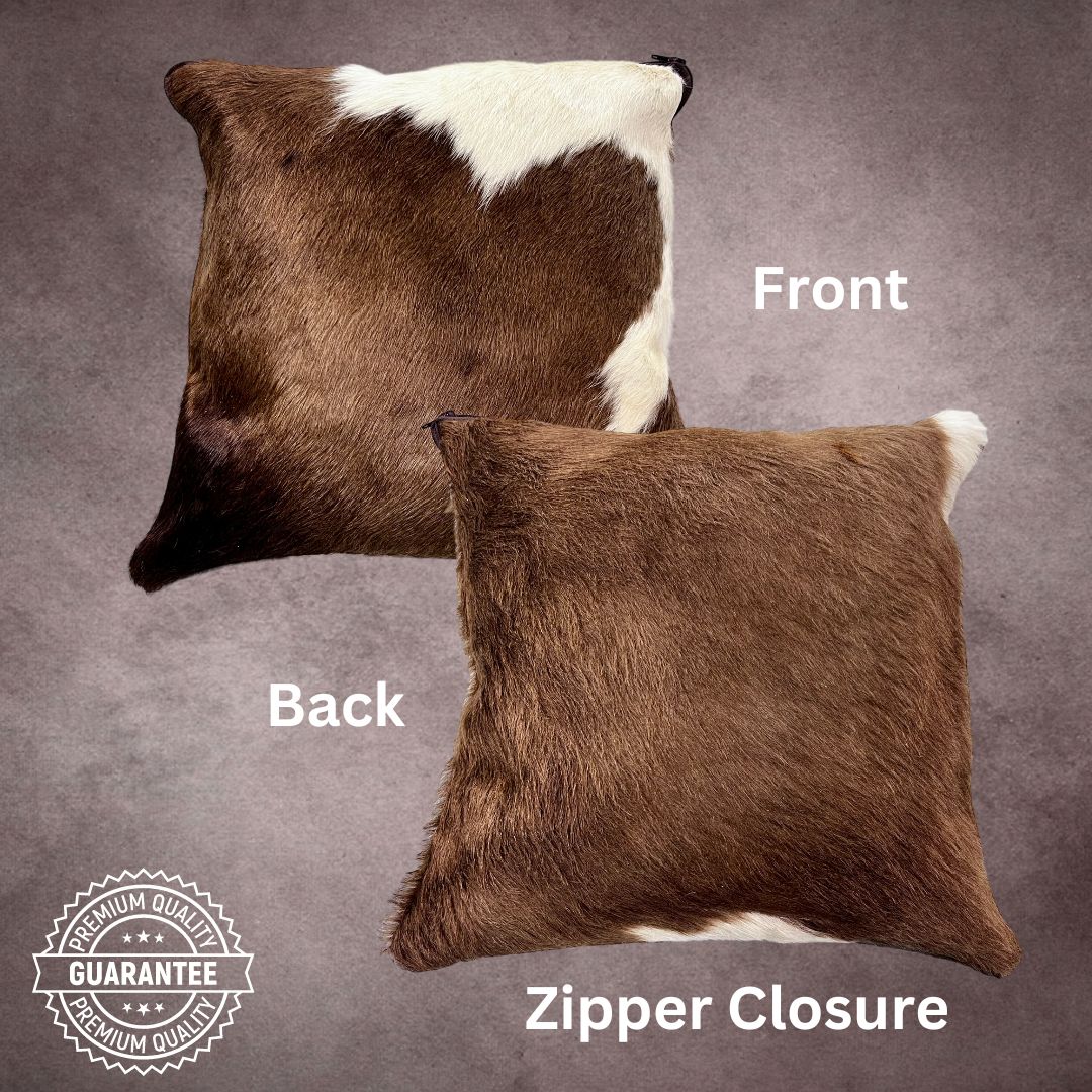 Dark Espresso Cowhide Pillow Cover - PL042 - Rodeo Cowhide Rugs