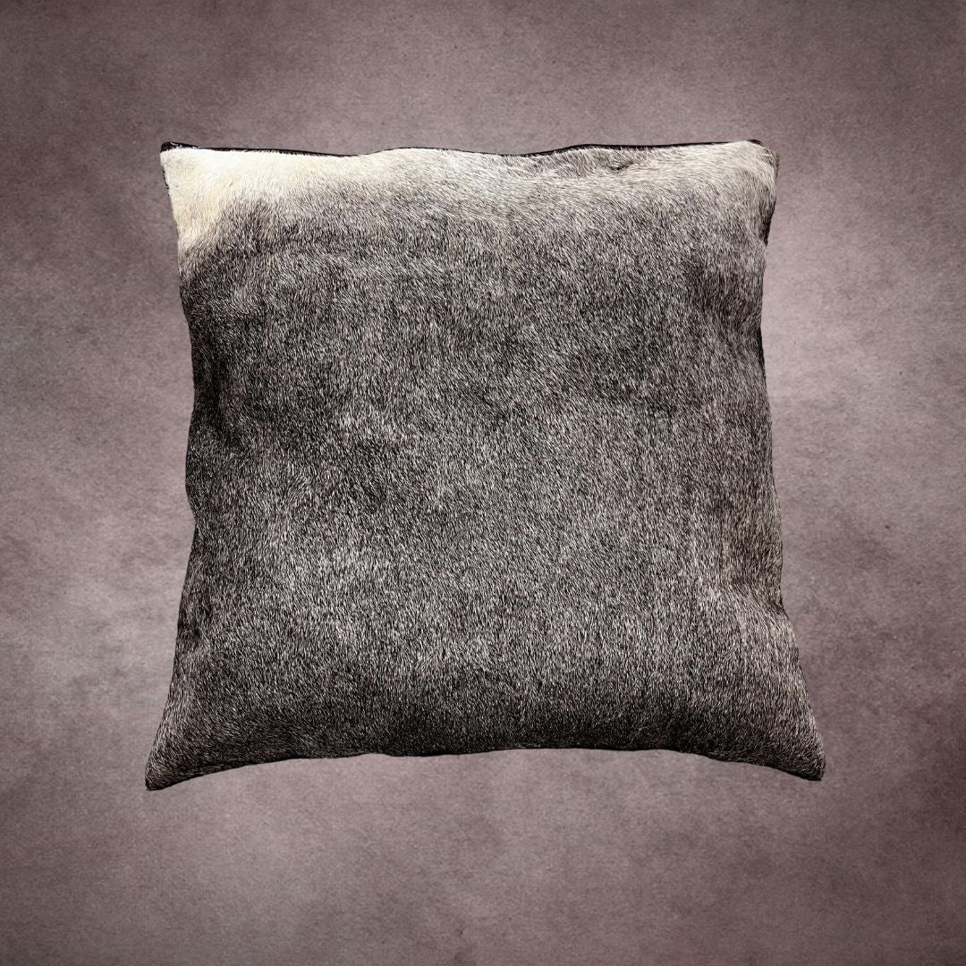 Dark Gray Cowhide Pillow Cover - PL018 - Rodeo Cowhide Rugs