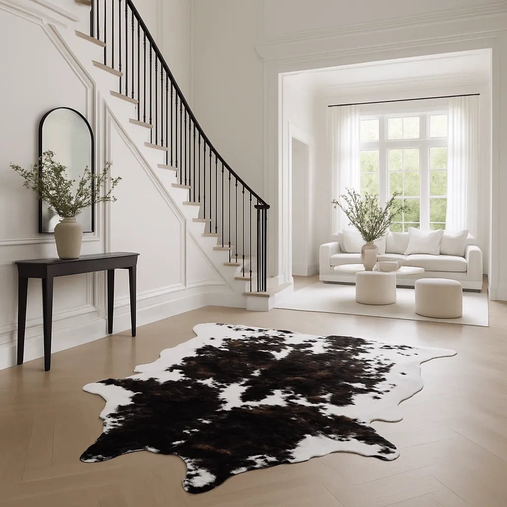 Dark Tricolor Cowhide Rug