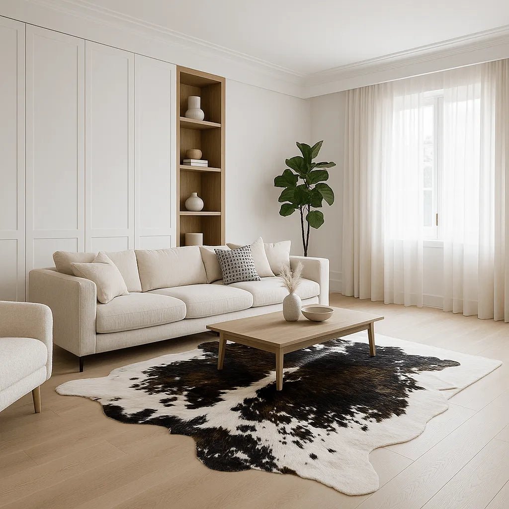 Dark Tricolor Cowhide Rug